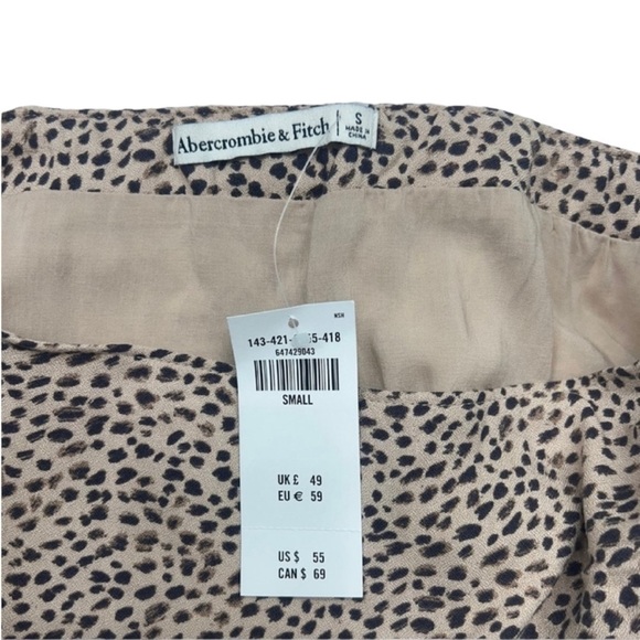 Abercrombie & Fitch Ruched Cheetah Print Skirt - Size Small - Picture 10 of 13